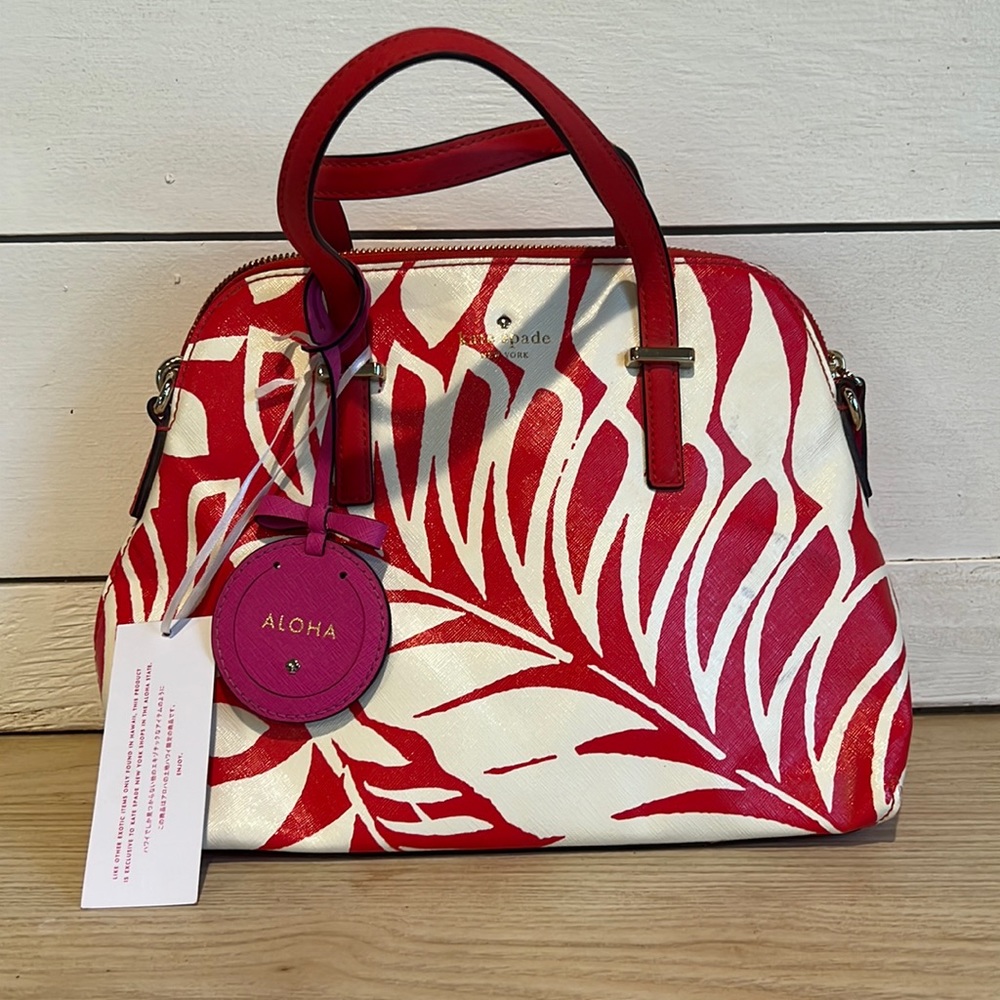 Never used Red Patterned, Kate Spade purse.
